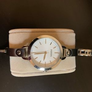 Fossil silver watch